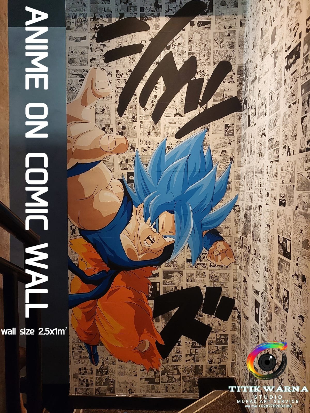 Super Saiyan Goku Anime Comic Wall